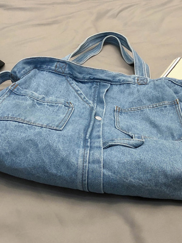 Vintage Denim Large Shopper Bag