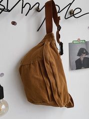 Vintage Wash Capacity Crossbody Bag