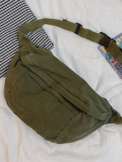 Vintage Wash Capacity Crossbody Bag