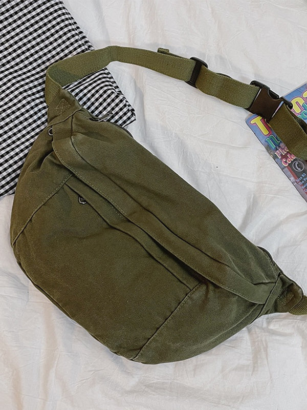 Vintage Wash Capacity Crossbody Bag
