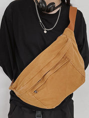 Vintage Wash Capacity Crossbody Bag