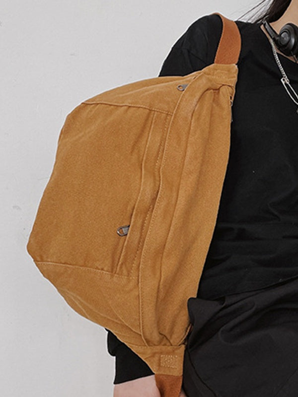 Vintage Wash Capacity Crossbody Bag