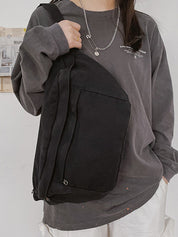 Vintage Wash Capacity Crossbody Bag
