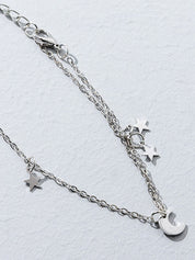 Star Moon Finger Ring Chain Slave Bracelet