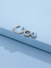 Men's 3pcs Simple Ear Cuff Set