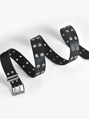 Double Star Eyelet Buckle Belt