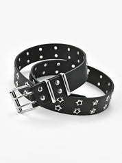 Double Star Eyelet Buckle Belt