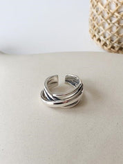 Irregular Criss Cross Cuff Ring