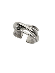 Irregular Criss Cross Cuff Ring