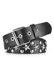 Punk Rivet Star Eyelet Buckle Belt