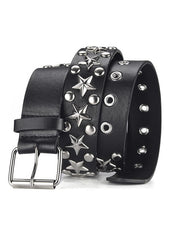 Punk Rivet Star Eyelet Buckle Belt