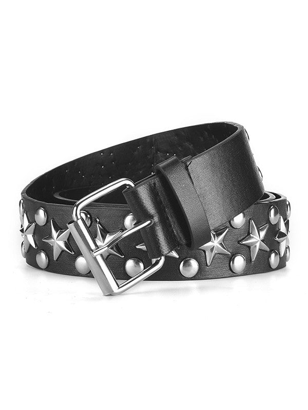 Punk Rivet Star Eyelet Buckle Belt