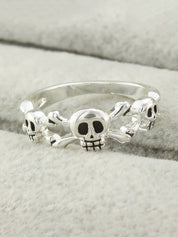 Punk Skull Cuff Ring