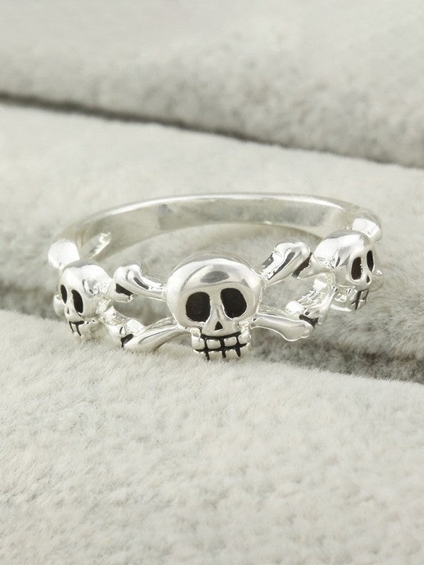 Punk Skull Cuff Ring