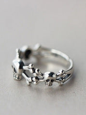 Punk Skull Cuff Ring