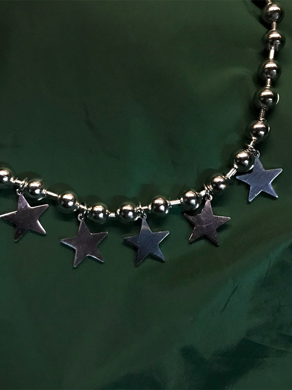 Star Charm Punk Beads Necklace