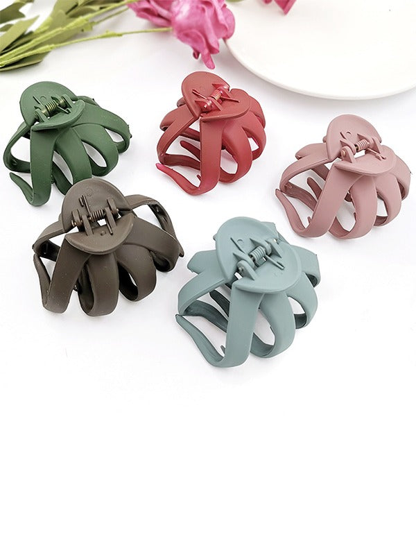Solid Color Frosted Hair Claw Clip