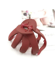Solid Color Frosted Hair Claw Clip
