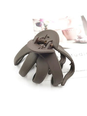 Solid Color Frosted Hair Claw Clip