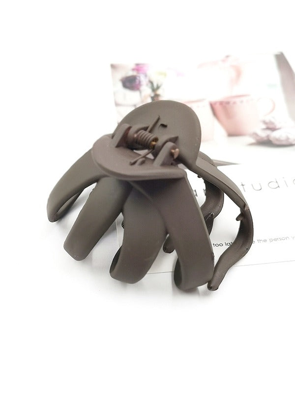 Solid Color Frosted Hair Claw Clip