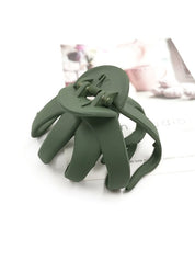 Solid Color Frosted Hair Claw Clip