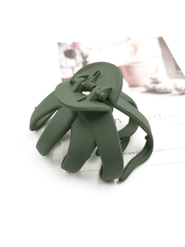 Solid Color Frosted Hair Claw Clip