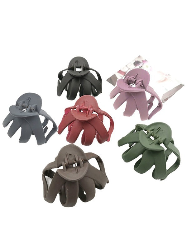 Solid Color Frosted Hair Claw Clip