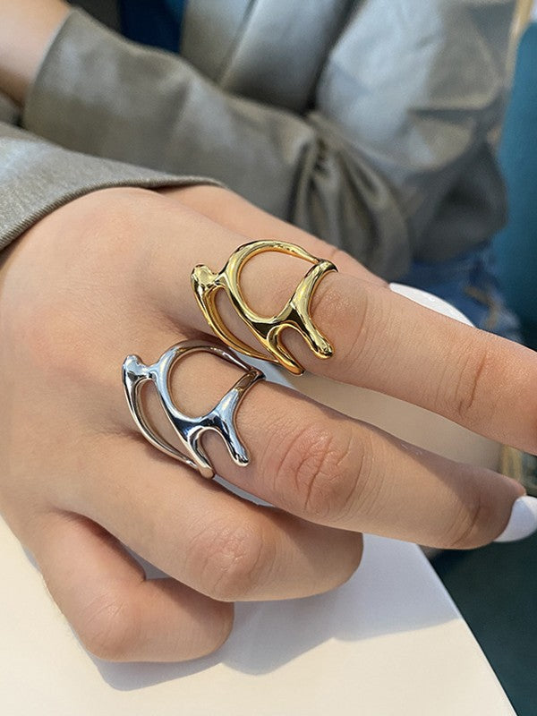 Irregular Geometric Cuff Ring