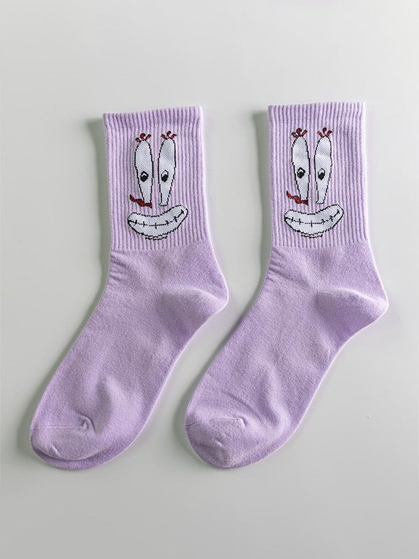 Cute Cartoon Pattern Crew Socks
