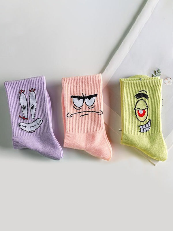 Cute Cartoon Pattern Crew Socks