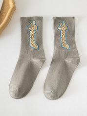 Vintage Jacquard Detail Crew Socks