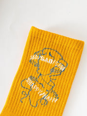 Vintage Jacquard Detail Crew Socks
