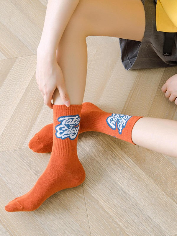 Vintage Jacquard Detail Crew Socks