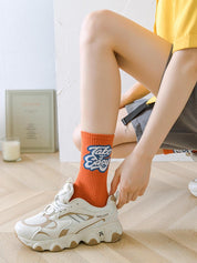 Vintage Jacquard Detail Crew Socks