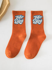 Vintage Jacquard Detail Crew Socks
