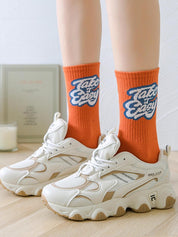 Vintage Jacquard Detail Crew Socks