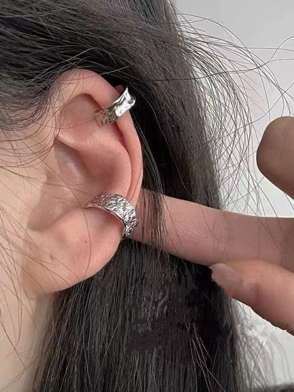 3pcs Concave Silver Ear Cuff Set