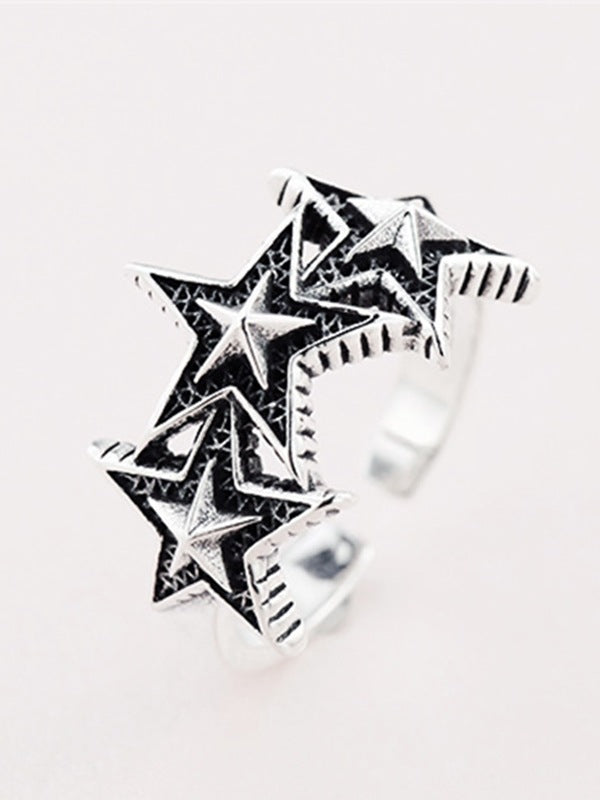 Vintage Star Cuff Ring