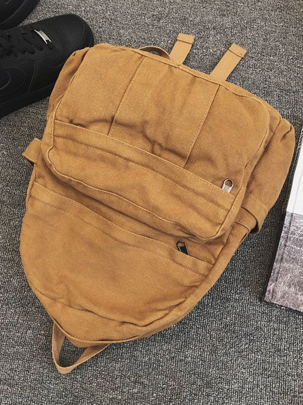Vintage Wash Canvas School Backpack