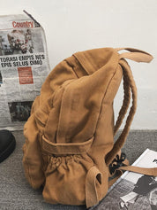 Vintage Wash Canvas School Backpack