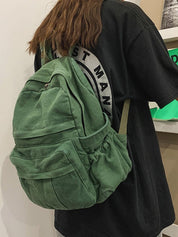 Vintage Wash Canvas School Backpack