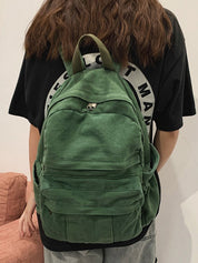 Vintage Wash Canvas School Backpack