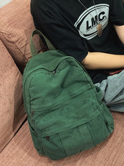 Vintage Wash Canvas School Backpack