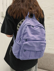 Vintage Wash Canvas School Backpack
