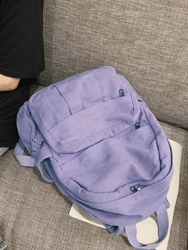 Vintage Wash Canvas School Backpack