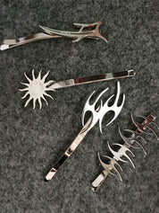 4pcs Punk Tribal Flame Hair Clip