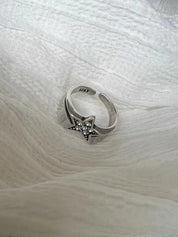 Vintage Rhinestone Star Cuff Ring