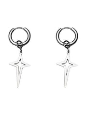 Astral Star Pendant Hoop Earrings