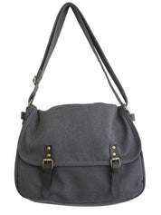 Buckle Strap Large Canvas Messenger Bag