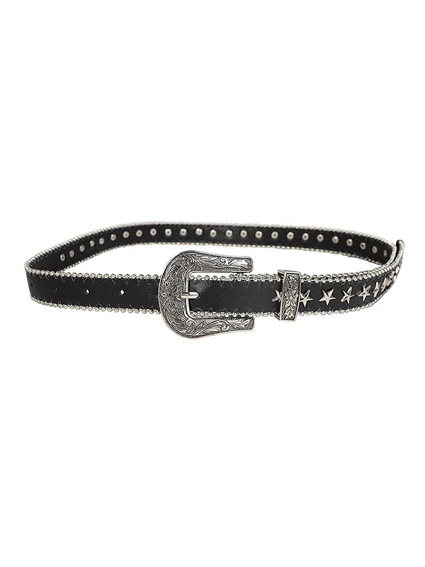 Vintage Punk Star Embellished Buckle Belt